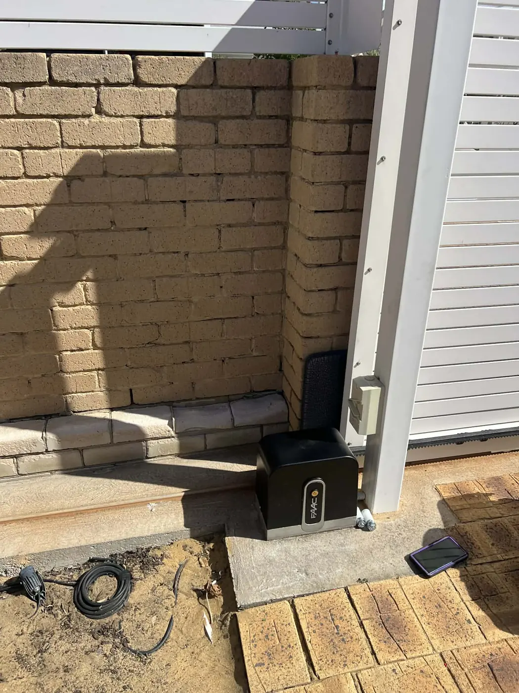 New FAAC motor installed as a replacement for a unit over 10 years old