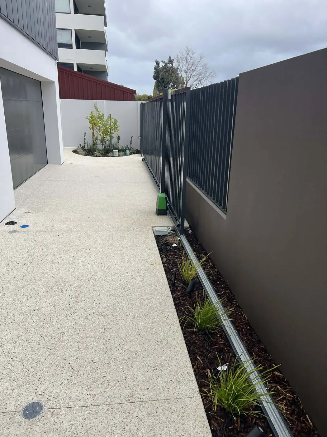 Modern residential sliding gate